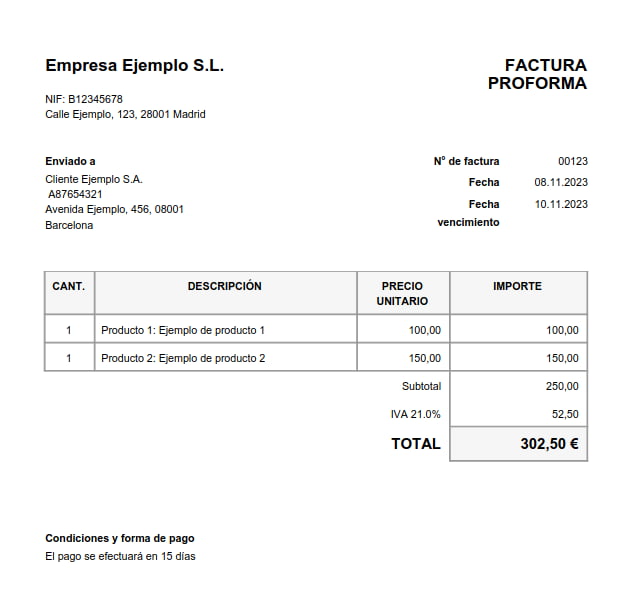 Factura proforma