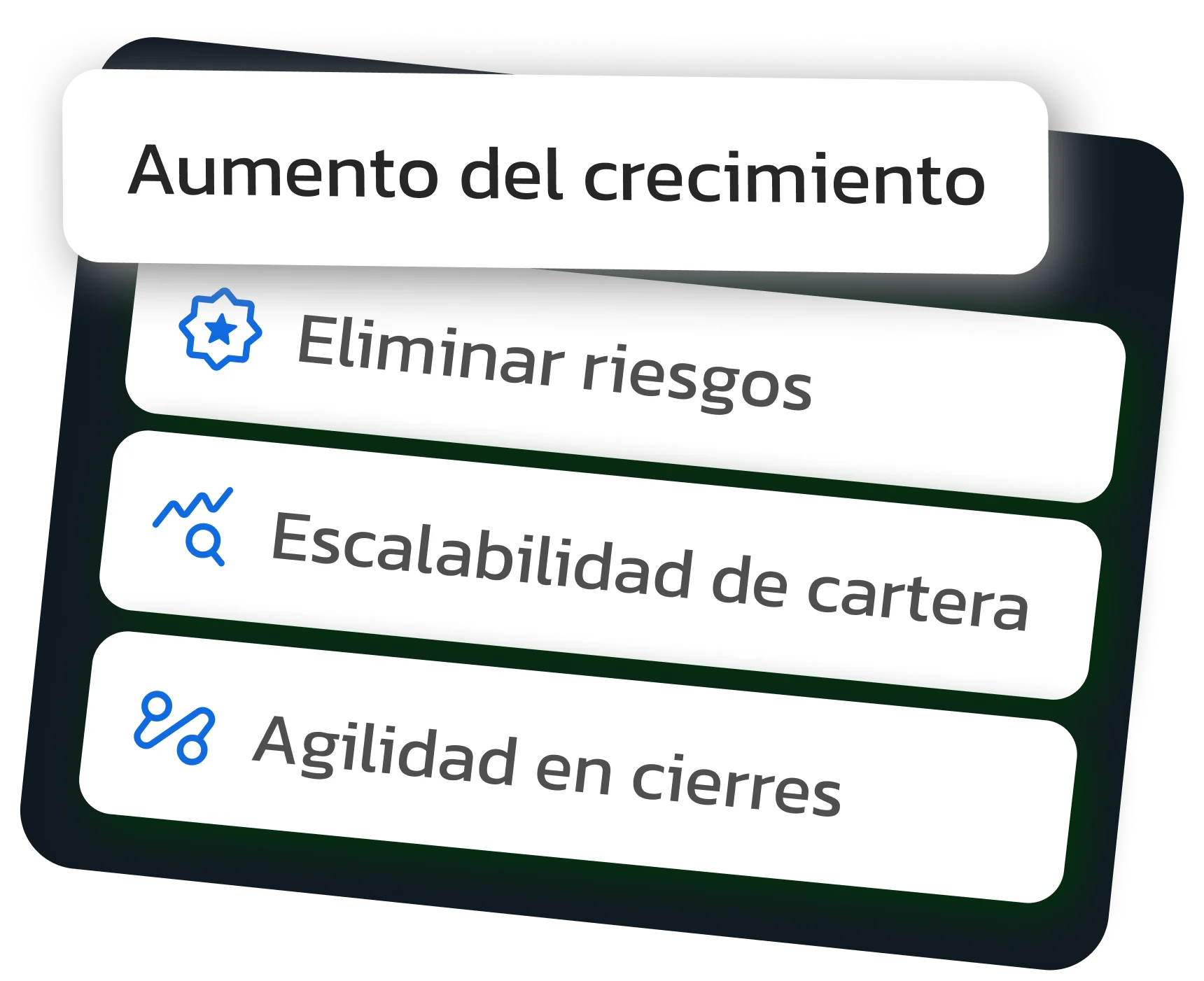 Aumento del crecimiento: eliminar riesgos, escalabilidad de cartera y agilidad en cierres
